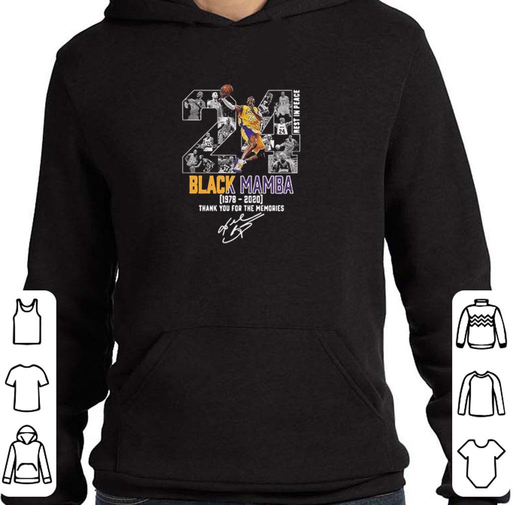 Top Rest In Peace 24 Kobe Bryant Black Mamba 1978 2020 Thank You For The Memories Signature shirt