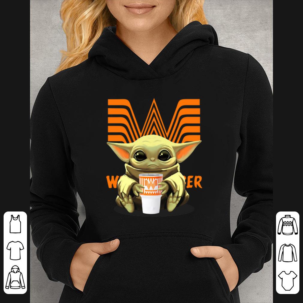 Great Baby Yoda hold Whataburger Logo Star Wars shirt