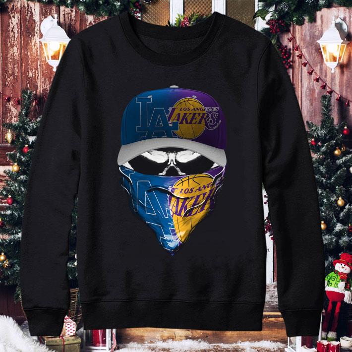 Best Skull Los Angeles Dodgers and Los Angeles Lakers shirt 1 Best Skull Los Angeles Dodgers and Los Angeles Lakers shirt