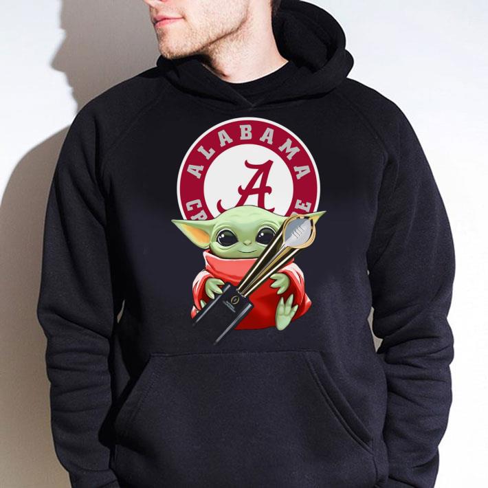Baby Yoda mashup Alabama Crimson Tide Logo shirt