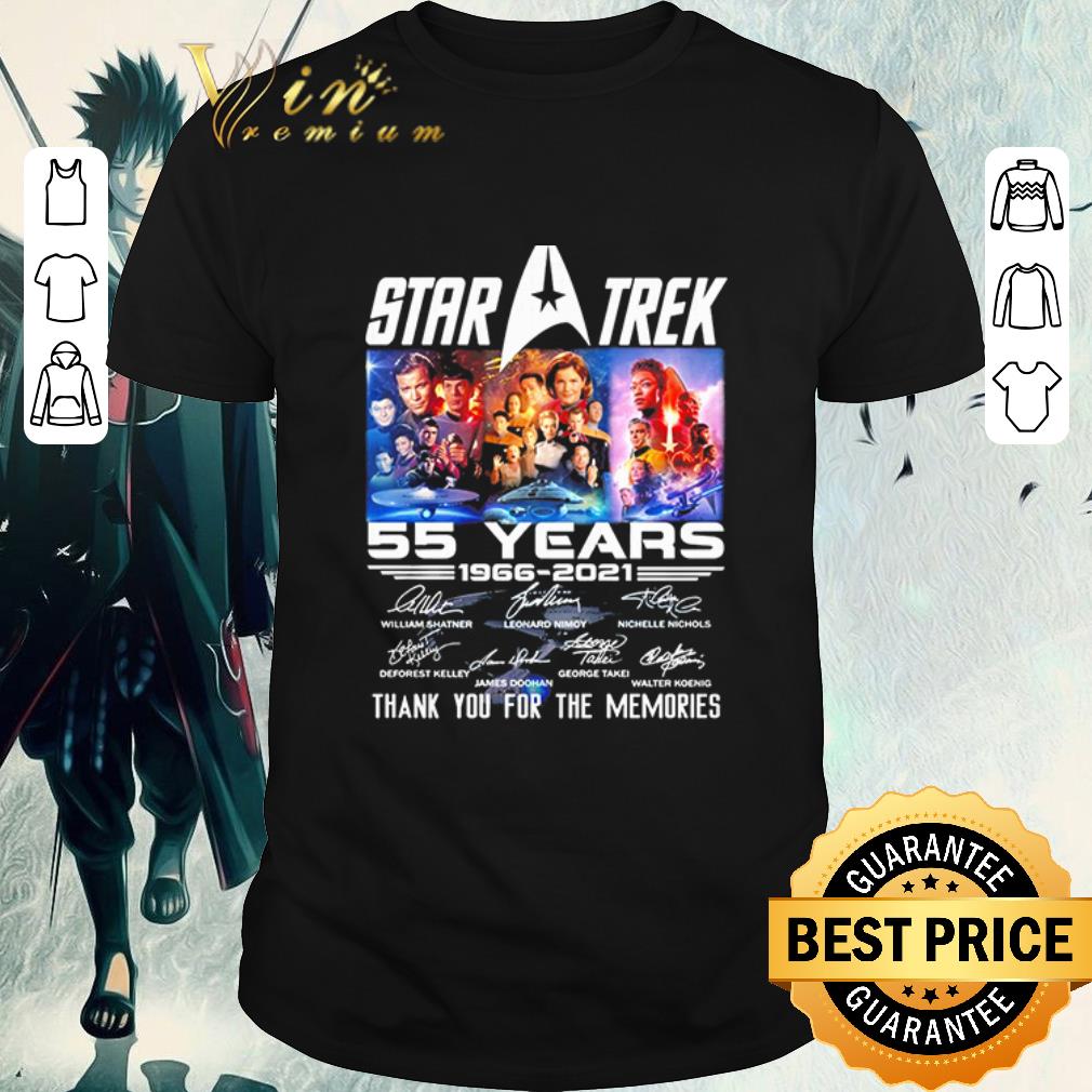 Official Star Trek 55 years 1966-2021 signature thank you for the memories shirt