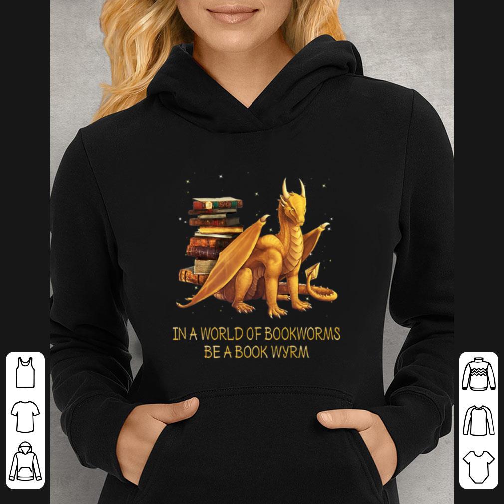 Original Yellow dragon in a world of bookworms be a book wyrm shirt 1 Original Yellow dragon in a world of bookworms be a book wyrm shirt