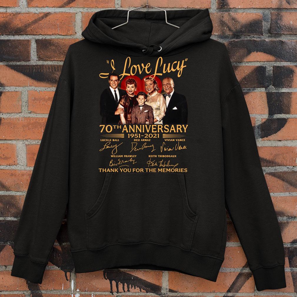 Funny All character I Love Lucy 70th Anniversary 1951-2021 Signatures shirt 1 All character I Love Lucy 70th Anniversary 1951-2021 Signatures shirt