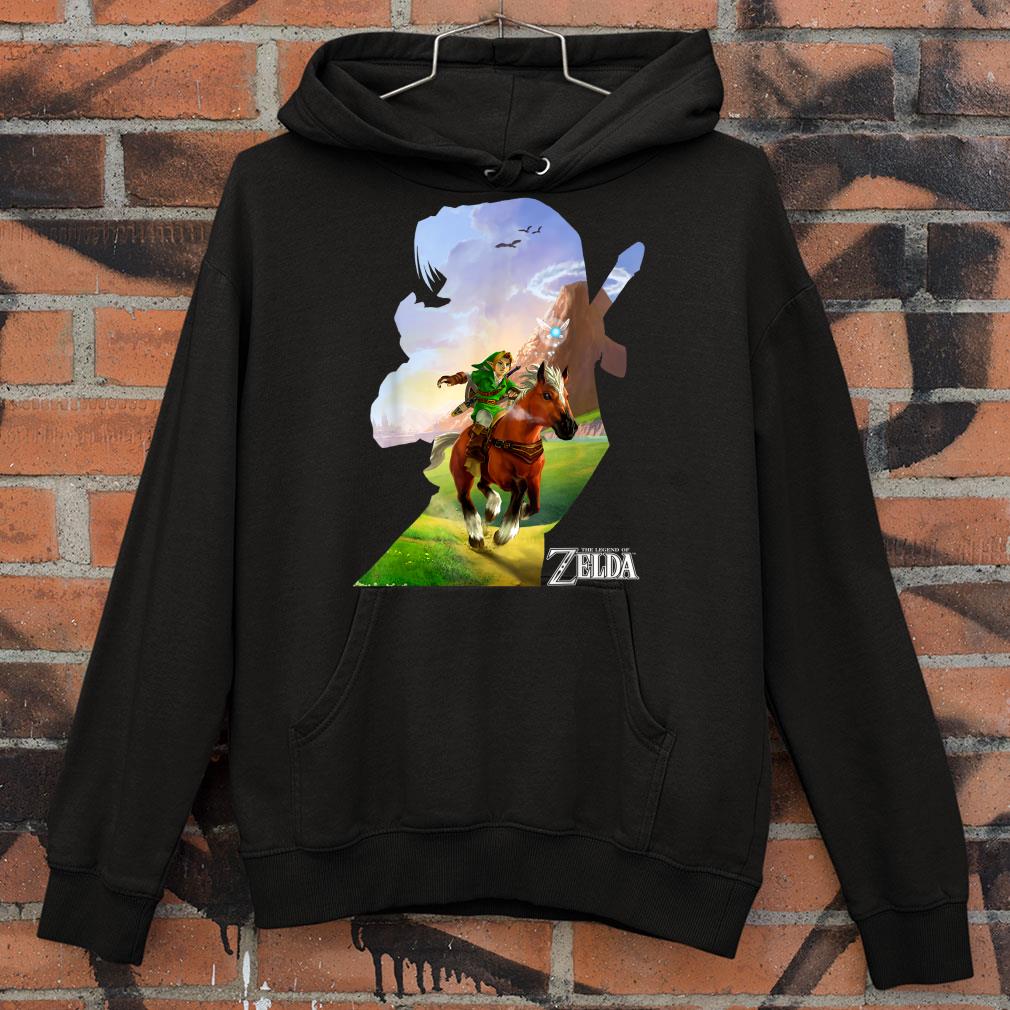 Original Nintendo Zelda Link Epona Ride Silhouette Graphic shirt 1 Original Nintendo Zelda Link Epona Ride Silhouette Graphic shirt