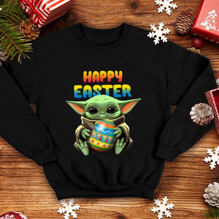 Baby Yoda hug Happy Easter shirt