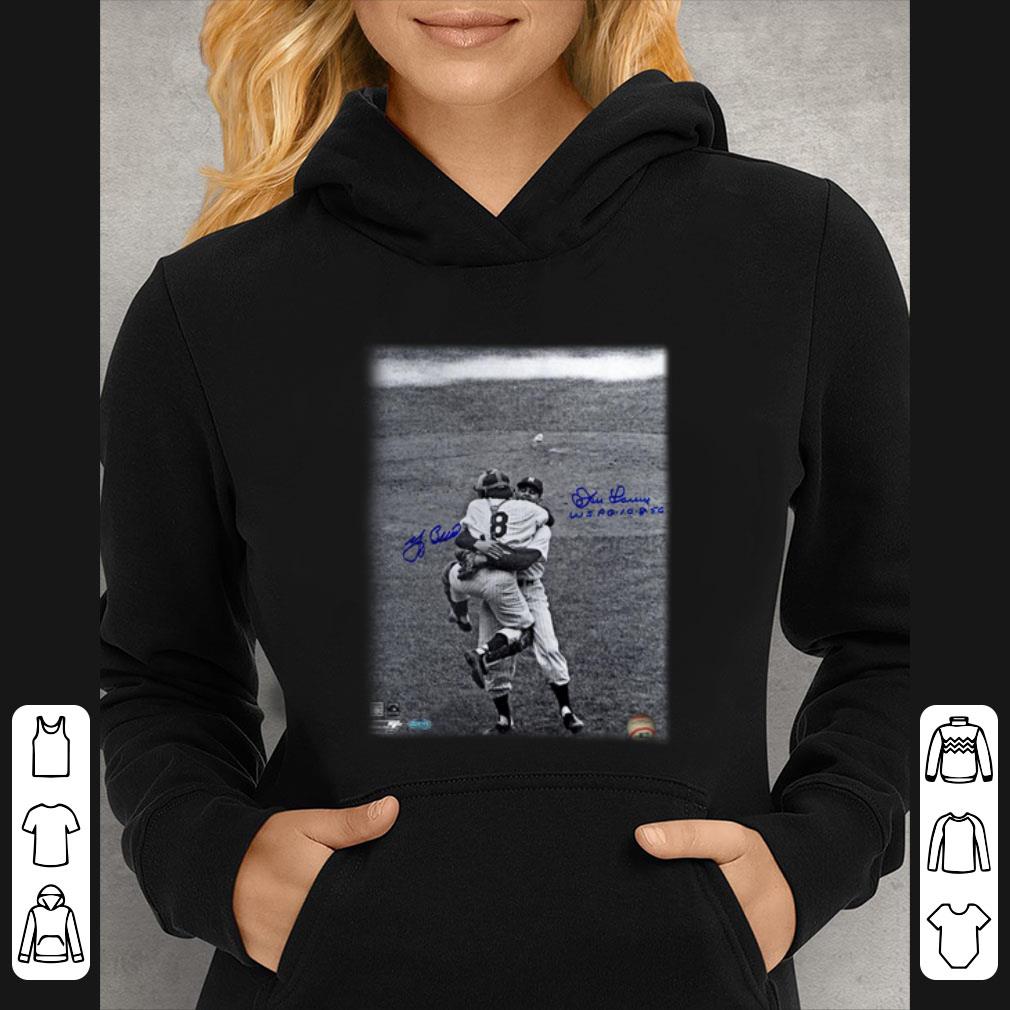 Original Yogi Berra & Don Larsen New York Yankees 1956 World Series Perfect Game Signatures shirt