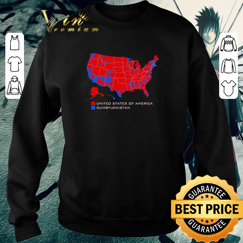 Nice Red United States Of America Vs Blue Dumbfuckistan American Map shirt