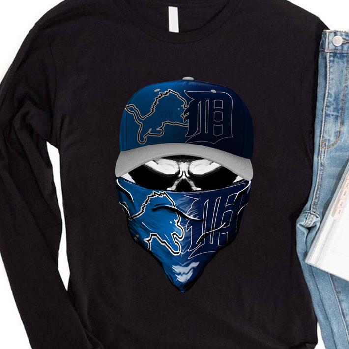 Premium Skull Detroit Lions and Detroit Tigers shirt