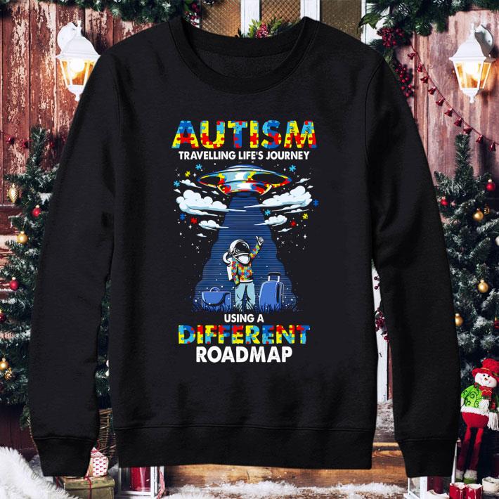 Autism Awareness Travelling Life's Journey Using A Different Roadmap Shirt