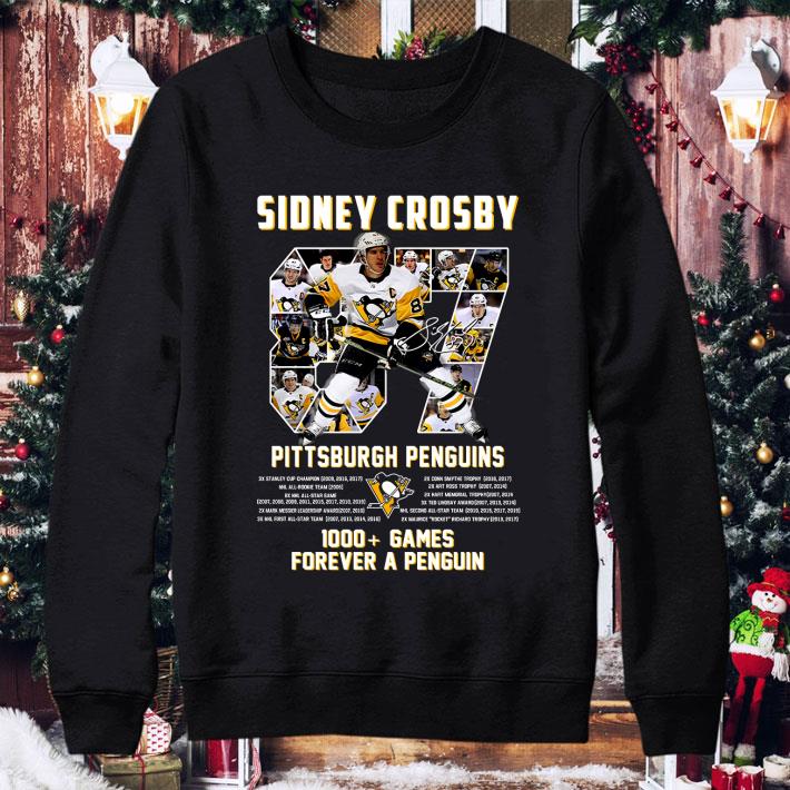 87 Sidney Crosby Pittsburgh Penguins 1000 Games Forever A Penguins Shirt