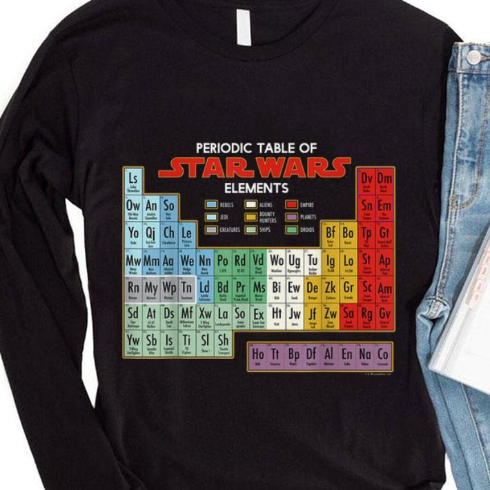 Periodic Table Of Star Wars Elements Shirt