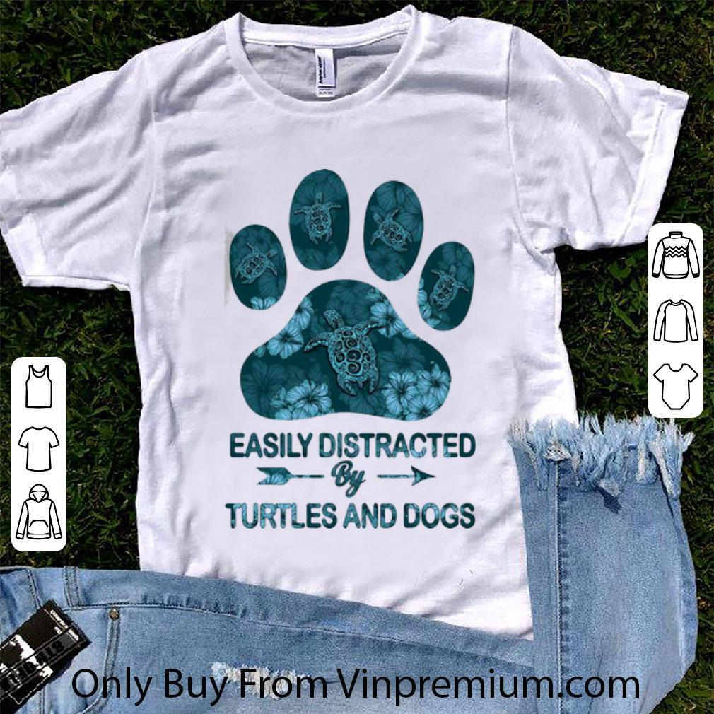 Original Easily Distracted By Turtles And Dogs shirt