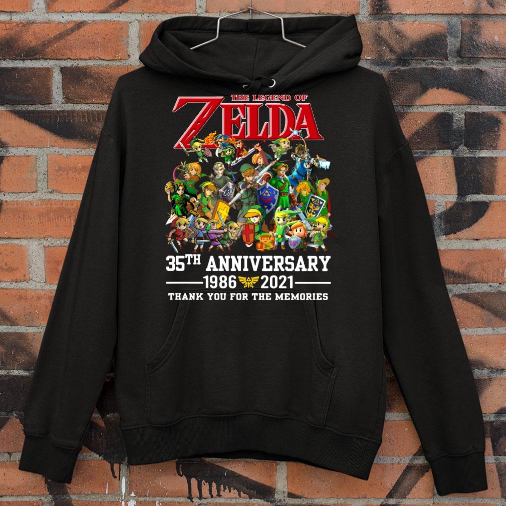 The Legend of Zelda 35th anniversary 1986-2021 thank you for the memories shirt