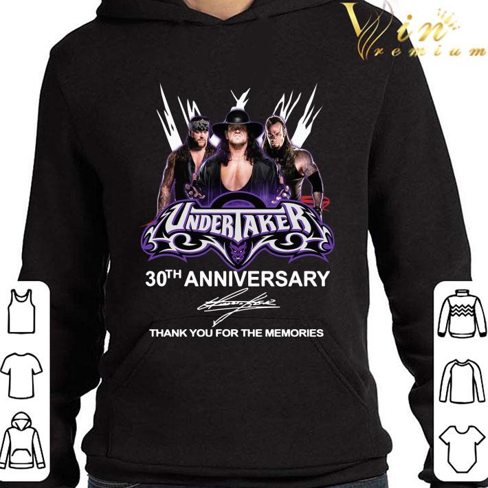 The Undertaker 30th anniversary signature thank you for the memories shirt 1 The Undertaker 30th anniversary signature thank you for the memories shirt