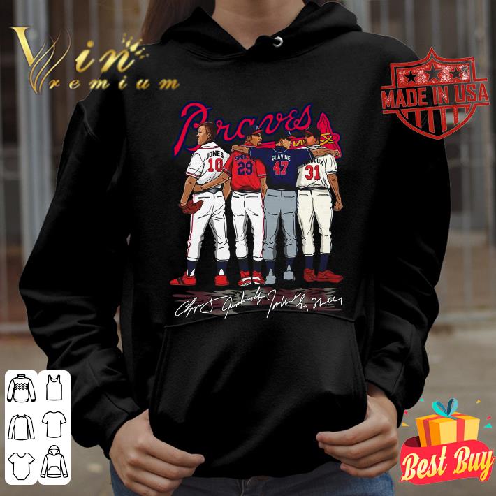Original Atlanta Braves Chipper Jones Smoltz Glavine Maddux all signature shirt 1 Atlanta Braves Chipper Jones Smoltz Glavine Maddux all signature shirt