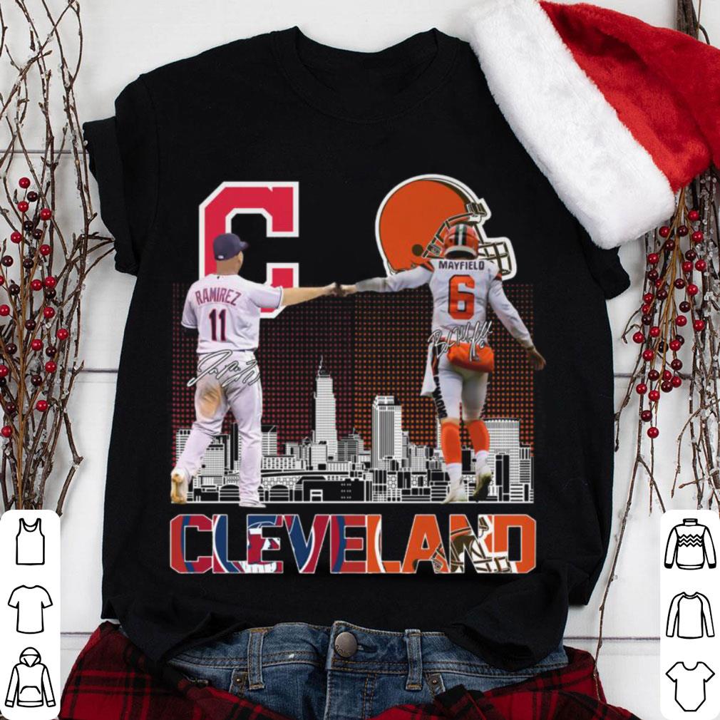Awesome Cleveland City 11 José Ramírez and 6 Baker Mayfield Shirt, Cleveland Indians, Cleveland Browns 1 Cleveland City 11 José Ramírez and 6 Baker Mayfield Shirt, Cleveland Indians, Cleveland Browns