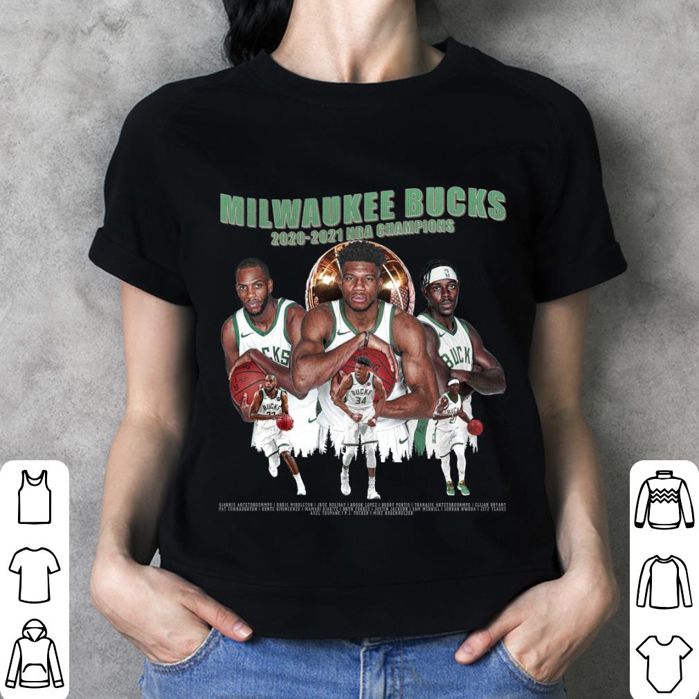 Premium Giannis Antetokounmpo Milwaukee Bucks 2020-2021 NBA Champions Shirt, Khris Middleton, Jrue Holiday 3 Giannis Antetokounmpo Milwaukee Bucks 2020-2021 NBA Champions Shirt, Khris Middleton, Jrue Holiday