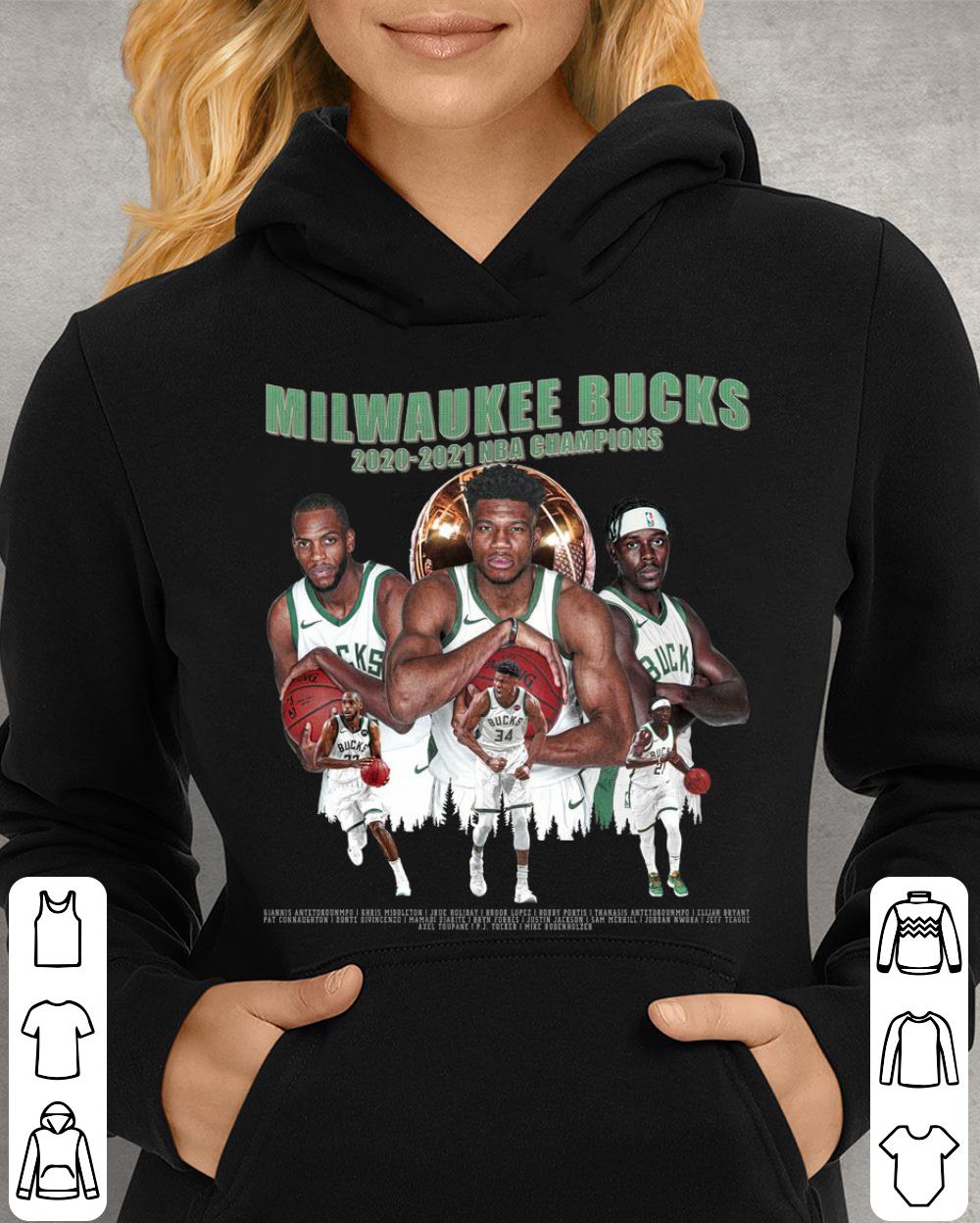 Premium Giannis Antetokounmpo Milwaukee Bucks 2020-2021 NBA Champions Shirt, Khris Middleton, Jrue Holiday 4 Giannis Antetokounmpo Milwaukee Bucks 2020-2021 NBA Champions Shirt, Khris Middleton, Jrue Holiday
