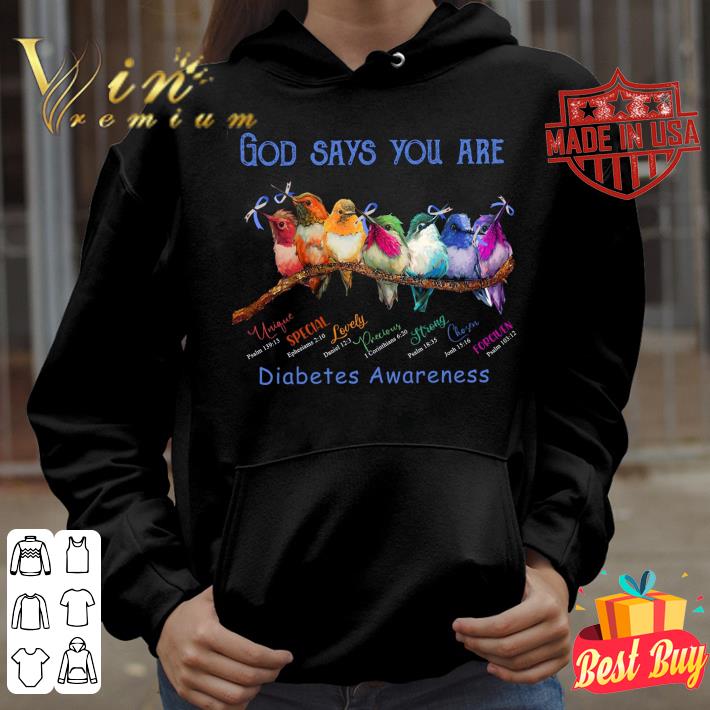 Funny God Says You Are Diabetes Awareness Birds Shirt 1 God Says You Are Diabetes Awareness Birds Shirt