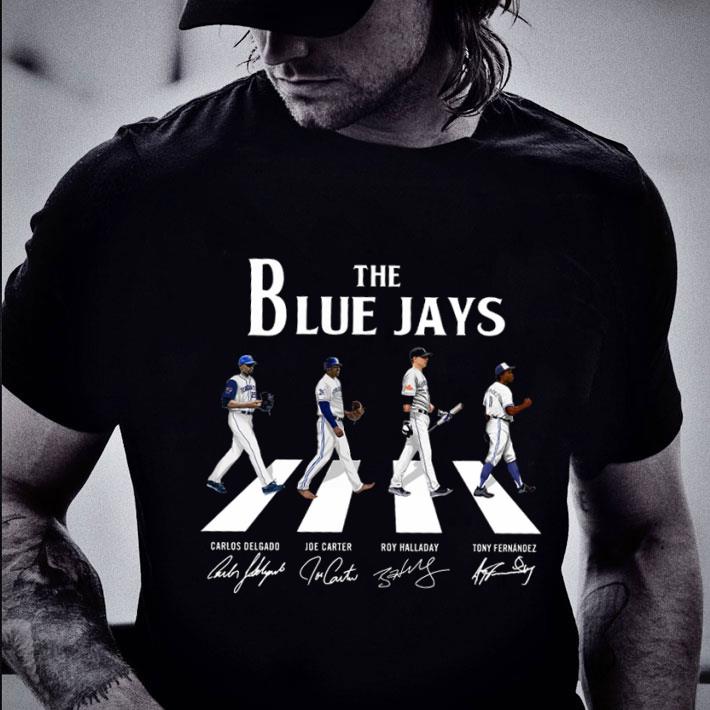 The Blue Jays Abbey Road Toronto Blue Jays Signatures Shirt, Carlos Delgado, Joe Carter, Roy Halladay, Tony Fernández