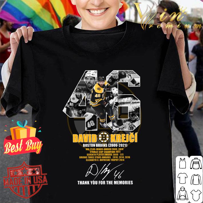 Hot 46 David Krejci Boston Bruins 2006-2021 Signature NHL Thank You For The Memories Shirt 1 46 David Krejci Boston Bruins 2006-2021 Signature NHL Thank You For The Memories Shirt