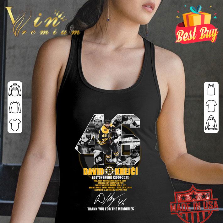 Hot 46 David Krejci Boston Bruins 2006-2021 Signature NHL Thank You For The Memories Shirt 2 46 David Krejci Boston Bruins 2006-2021 Signature NHL Thank You For The Memories Shirt
