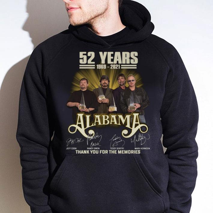 Awesome Alabama Band Rock 52 years 1969-2021 signatures thank you for the memories shirt 4 Alabama Band Rock 52 years 1969-2021 signatures thank you for the memories shirt