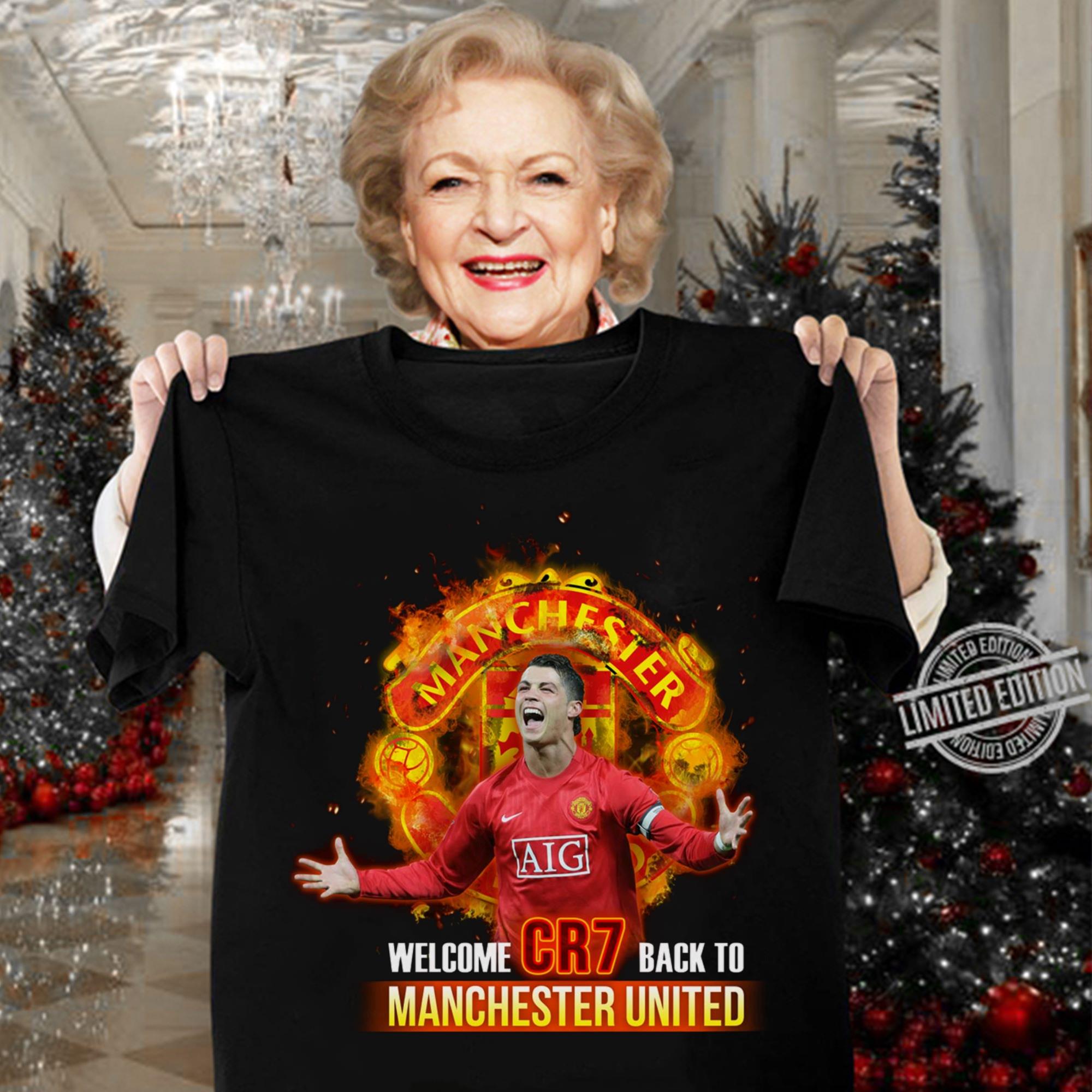 Premium Cristiano Ronaldo Welcome CR7 Back To Manchester United FC Shirt 3 Cristiano Ronaldo Welcome CR7 Back To Manchester United FC Shirt