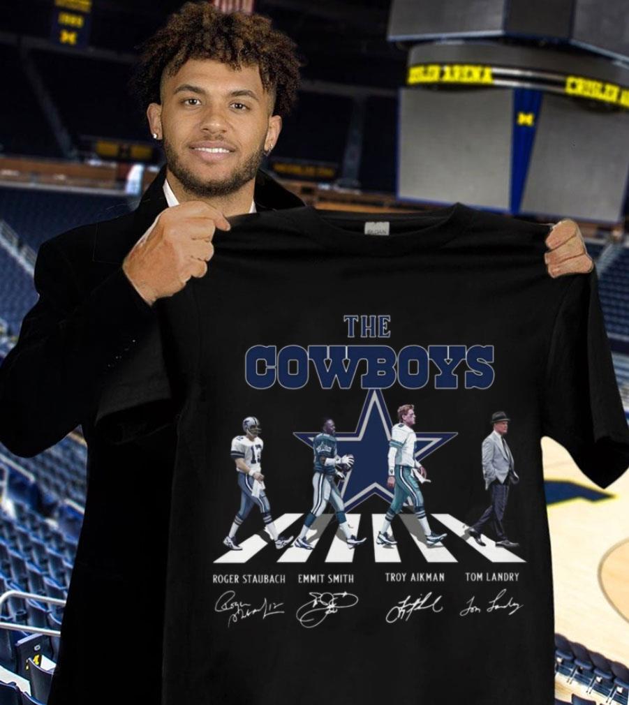 Awesome Dallas Cowboys The Cowboys Abbey Road Signatures Tom Landry Shirt