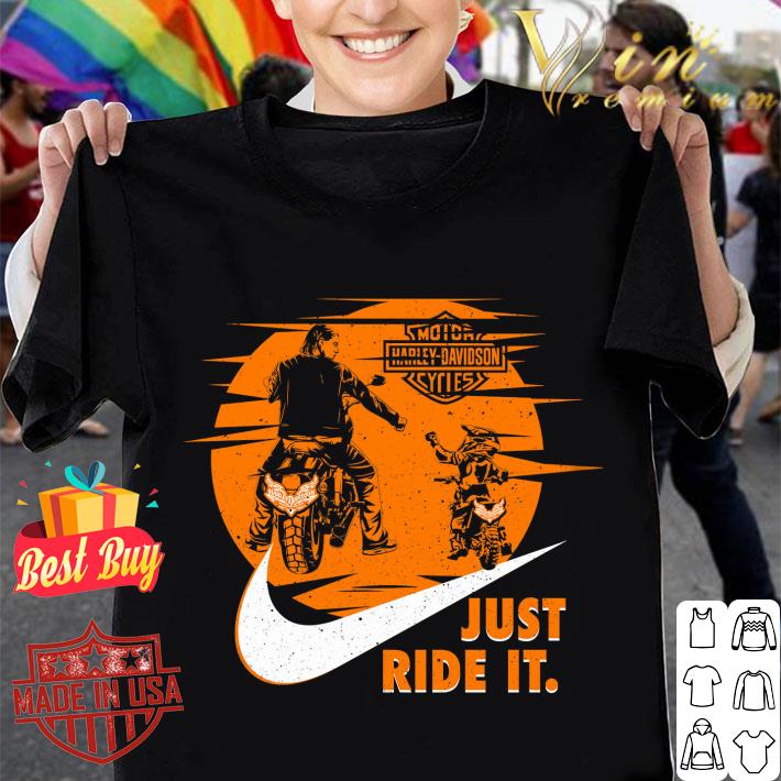 Official Father's Day Nike Motor Harley Davidson Cycles Just Ride It Shirt