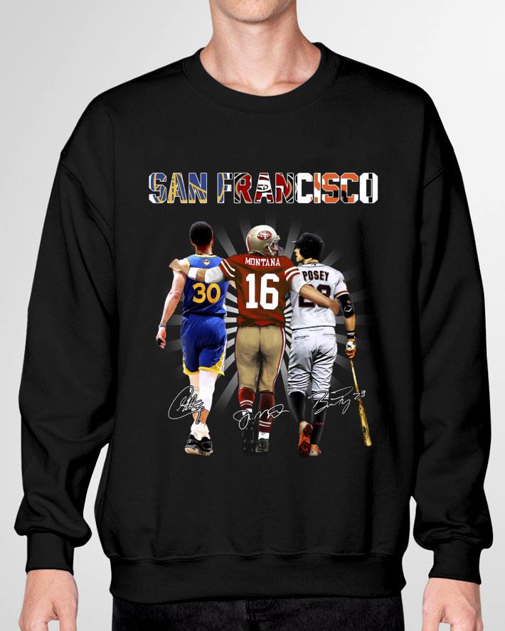 Original Golden State Warriors San Francisco 49ers San Francisco Giants Signatures Shirt 3 Golden State Warriors San Francisco 49ers San Francisco Giants Signatures Shirt
