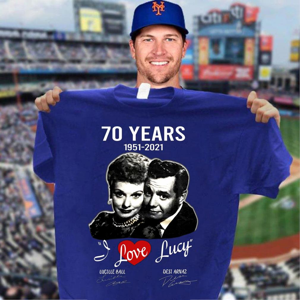 Best I Love Lucy sitcom 70 years 1951-2021 Lucille Ball Desi Arnaz Signatures Shirt 3 I Love Lucy sitcom 70 years 1951-2021 Lucille Ball Desi Arnaz Signatures Shirt