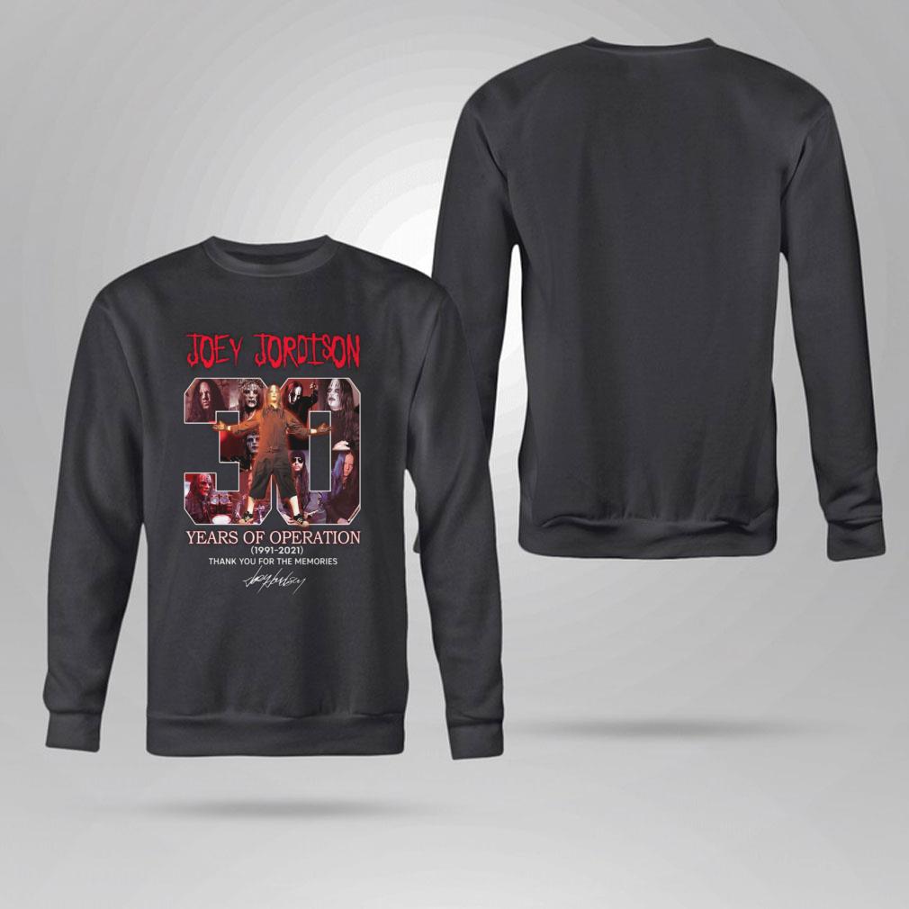 Awesome Joey Jordison Slipknot band 30 years of Operation 1991-2021 thank you for the memories signature shirt 4 Joey Jordison Slipknot band 30 years of Operation 1991-2021 thank you for the memories signature shirt