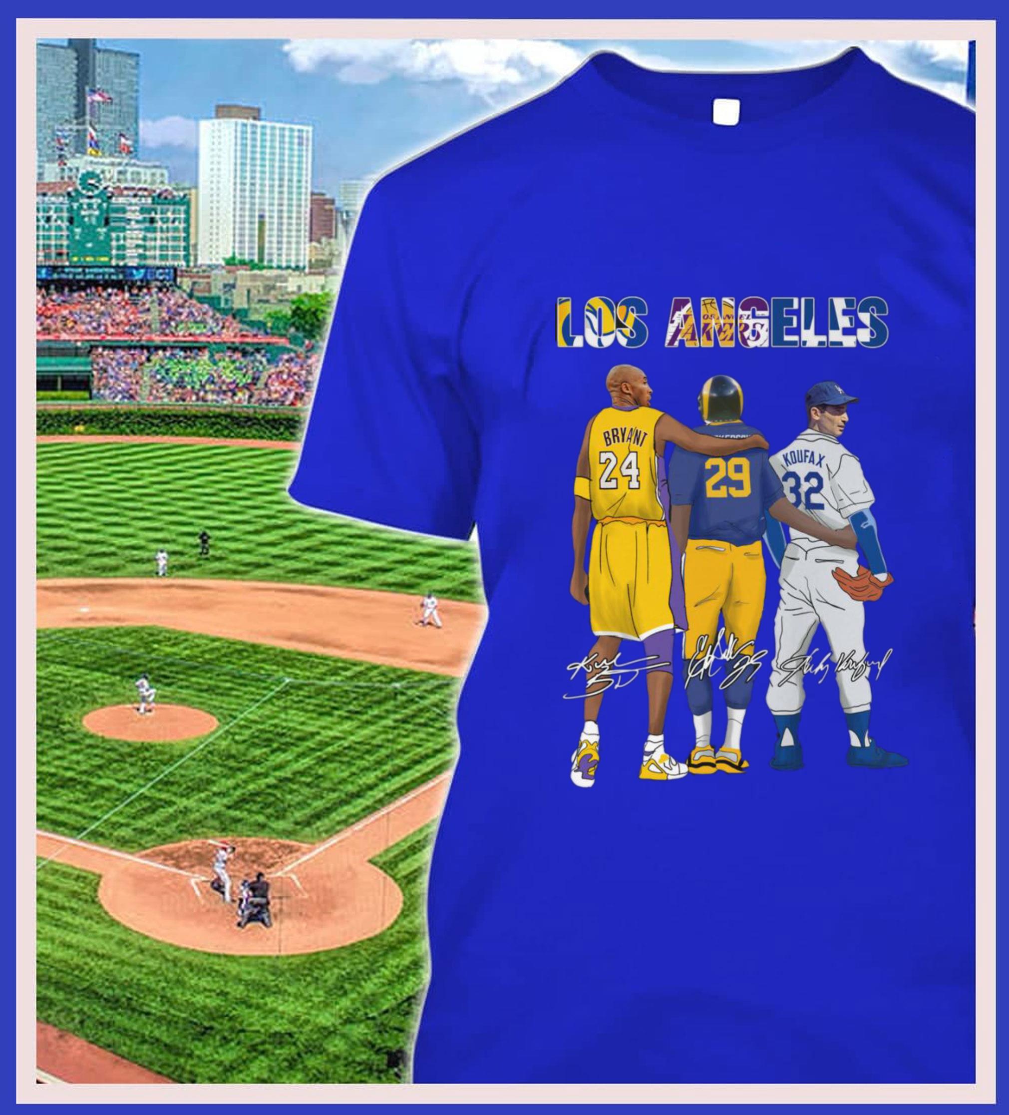 Funny Los Angeles Sports Teams LA Rams LA Lakers LA Dodgers Bryant Signatures Shirt 2 Los Angeles Sports Teams LA Rams LA Lakers LA Dodgers Bryant Signatures Shirt