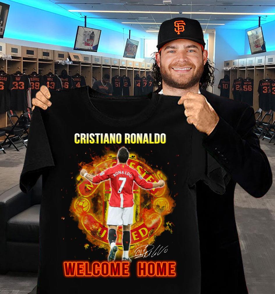 Best Manchester United Cristiano Ronaldo CR7 Welcome Home Signature Shirt 2 Manchester United Cristiano Ronaldo CR7 Welcome Home Signature Shirt