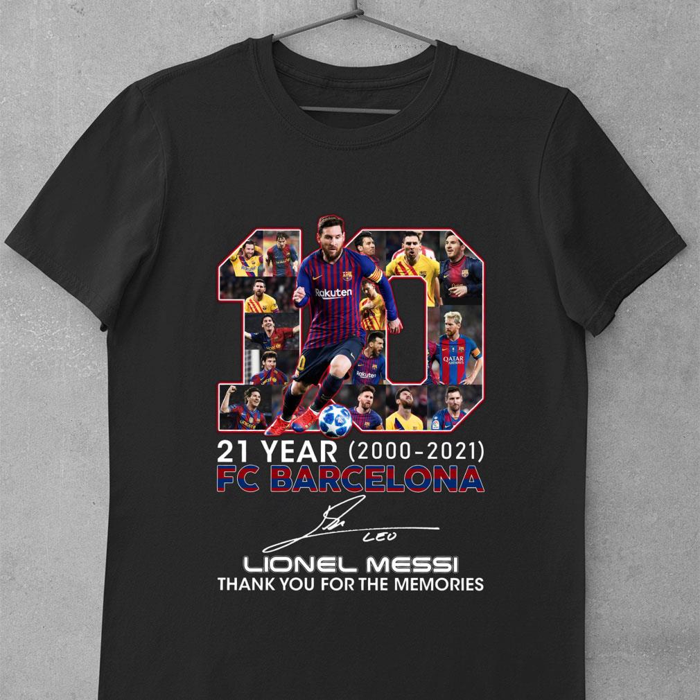 Original No. 10 Barca Lionel Messi 21 year 2000-2021 Barcelona FC Signature Shirt