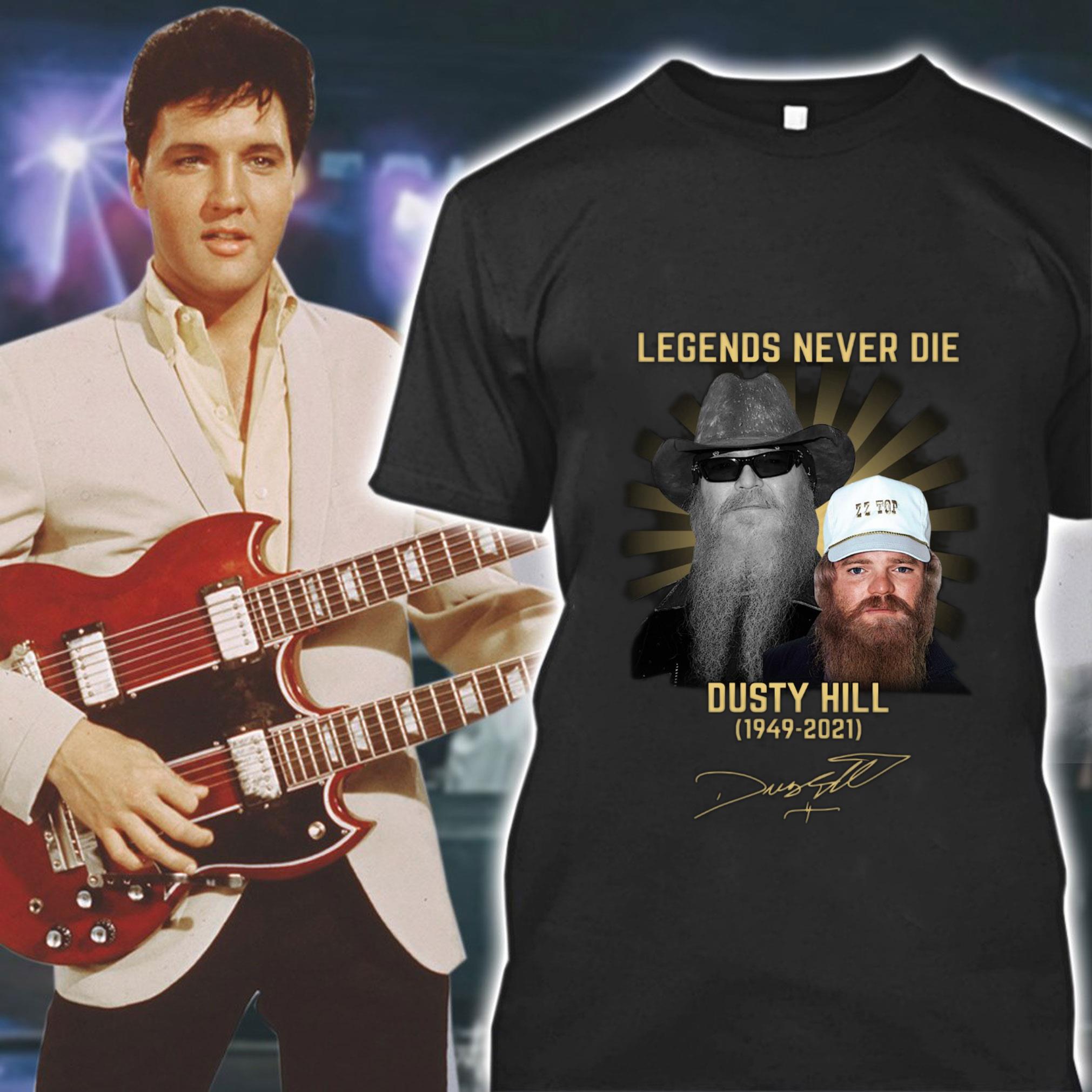 Premium RIP Dusty Hill Legends Never Die 1949-2021 Signature Shirt 1 RIP Dusty Hill Legends Never Die 1949-2021 Signature Shirt