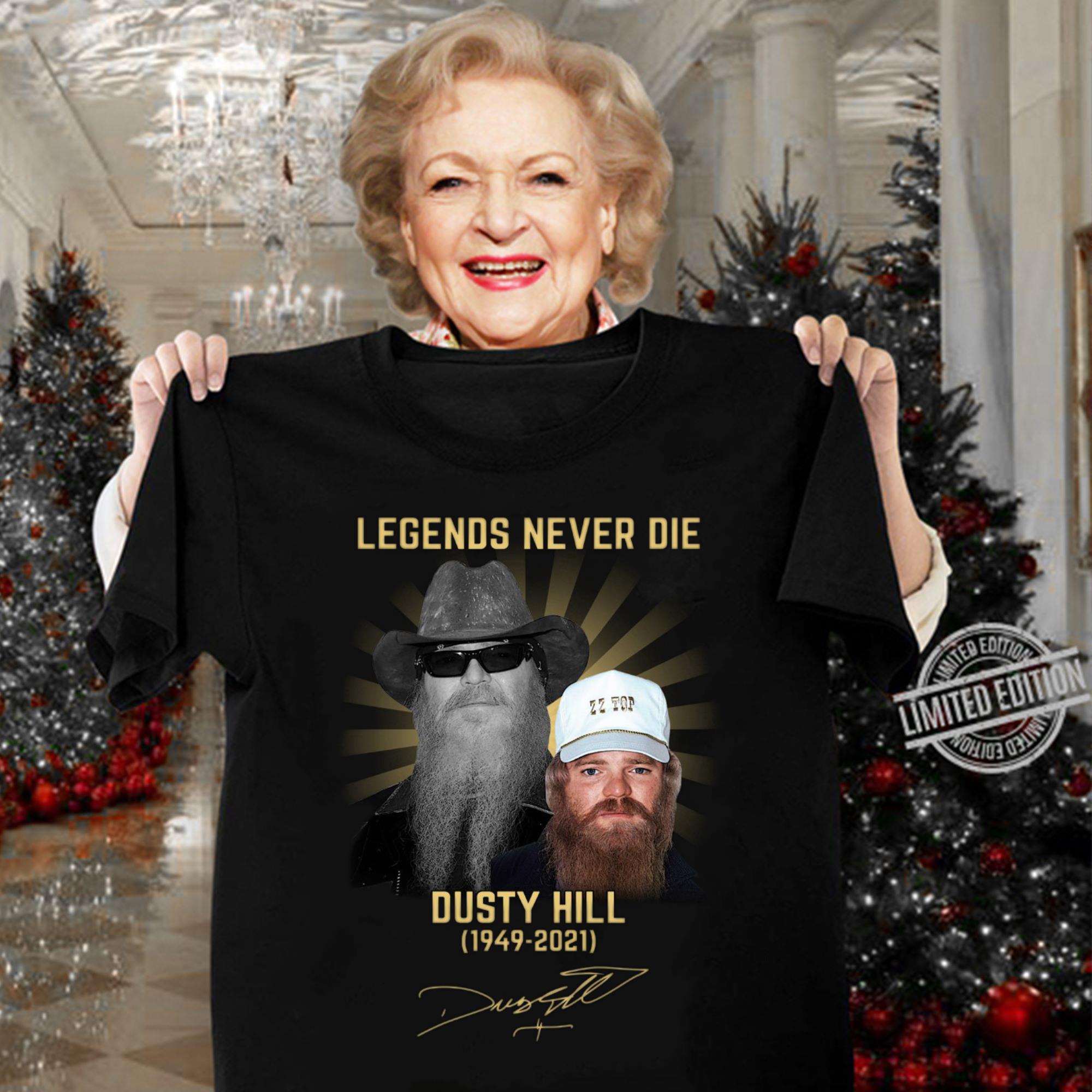 Premium RIP Dusty Hill Legends Never Die 1949-2021 Signature Shirt 3 RIP Dusty Hill Legends Never Die 1949-2021 Signature Shirt