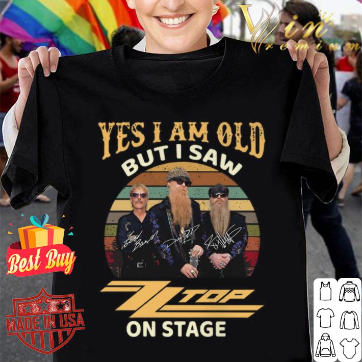 Premium RIP Dusty Hill Yes i am old but i saw ZZ Top band on stage signatures vintage sunset shirt 1 RIP Dusty Hill Yes i am old but i saw ZZ Top band on stage signatures vintage sunset shirt