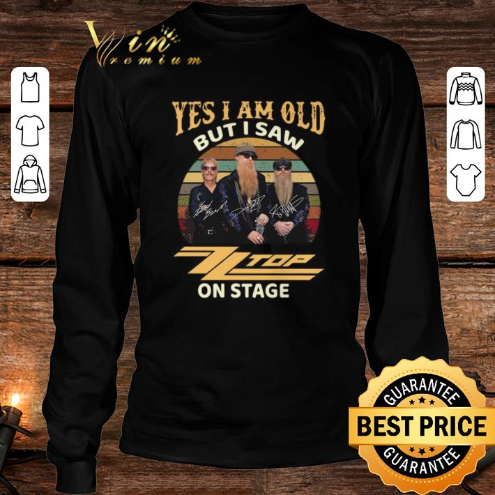 Premium RIP Dusty Hill Yes i am old but i saw ZZ Top band on stage signatures vintage sunset shirt 4 RIP Dusty Hill Yes i am old but i saw ZZ Top band on stage signatures vintage sunset shirt