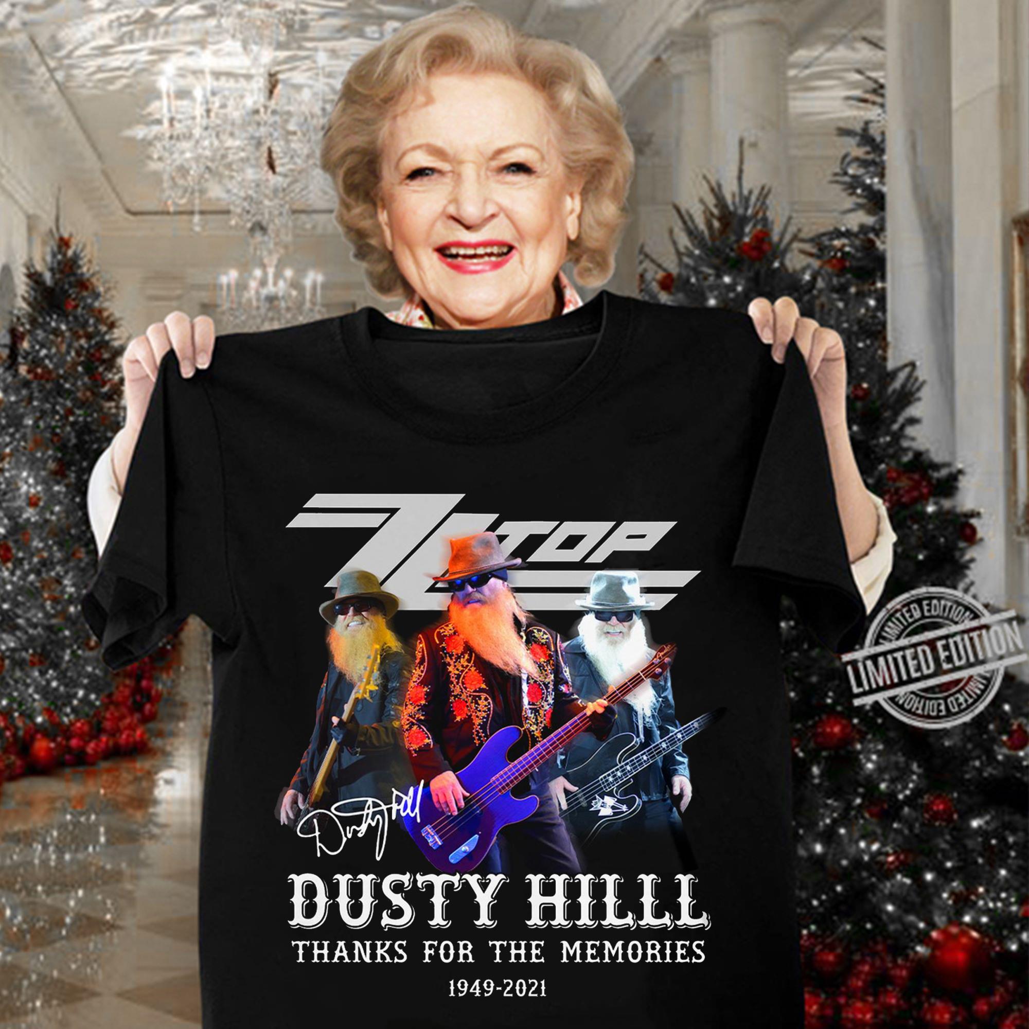 Best Rest In Peace Dusty Hill 1949-2021 Signature Thank You For The Memories ZZ Top Band Shirt 3 Rest In Peace Dusty Hill 1949-2021 Signature Thank You For The Memories ZZ Top Band Shirt