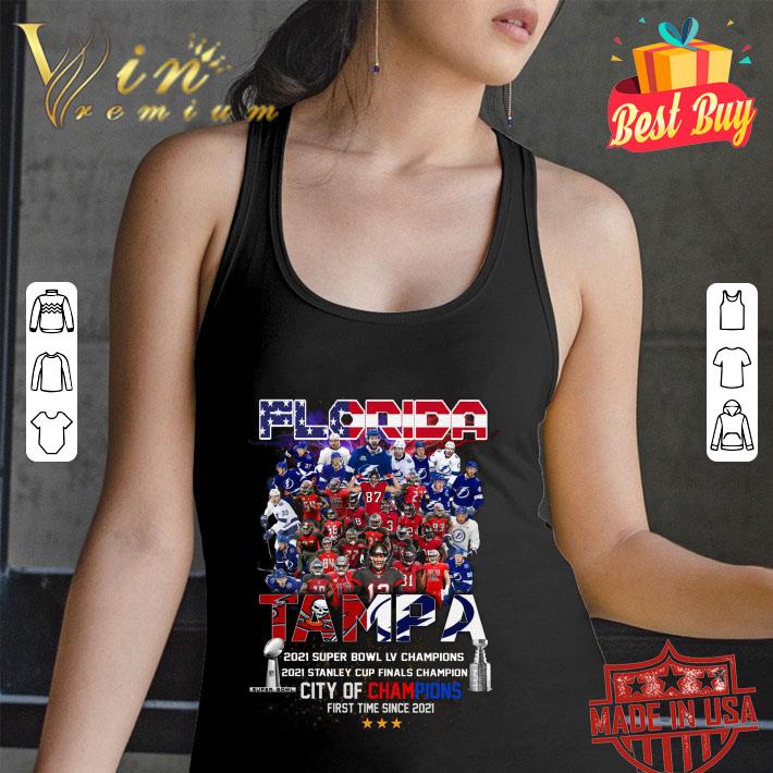 Official TB Buccaneers Lightning Florida 2021 Super Bowl Stanley Cup Tampa City Of Champions First Time Since 2021 Shirt 2 TB Buccaneers Lightning Florida 2021 Super Bowl Stanley Cup Tampa City Of Champions First Time Since 2021 Shirt