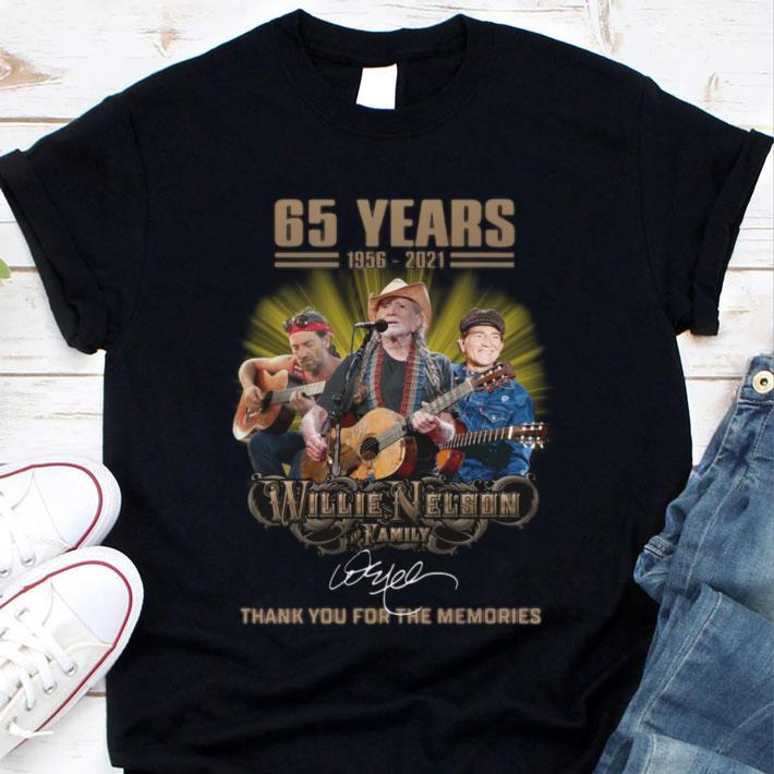 Hot Thank Memories Willie Nelson's band Family 65 years 1956-2021 Signature Shirt