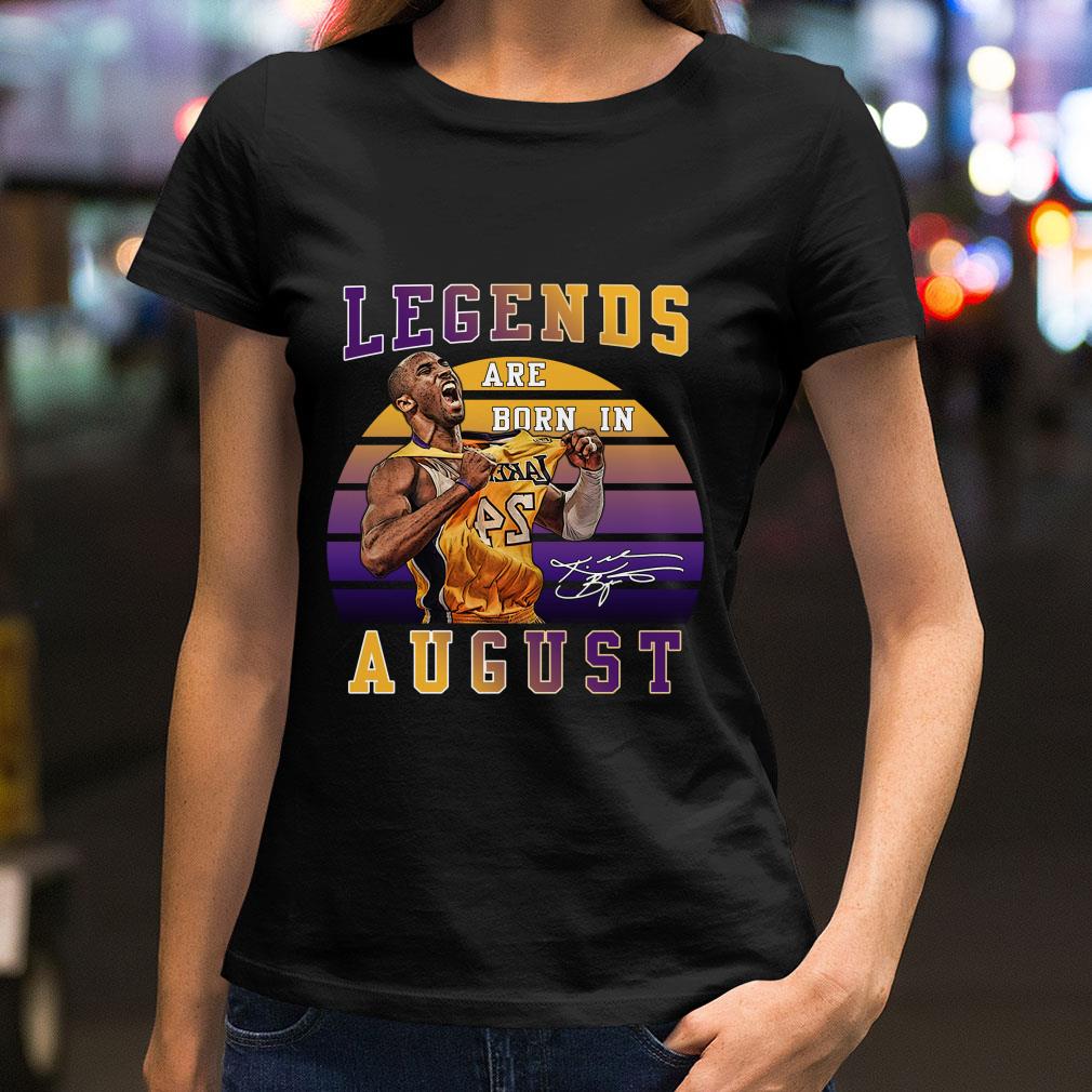 Funny Thank You Kobe Bryant Legends Are Born In August Signature Retro Vintage Shirt 2 Thank You Kobe Bryant Legends Are Born In August Signature Retro Vintage Shirt