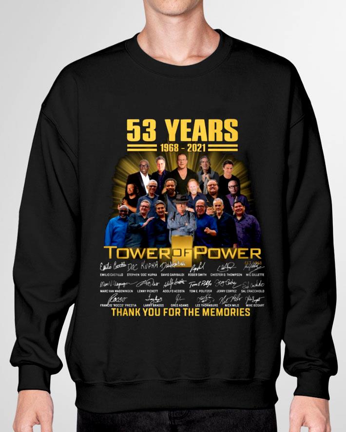 Official Tower of Power 53 years 1968-2021 signatures thank you for the memories shirt 3 Tower of Power 53 years 1968-2021 signatures thank you for the memories shirt