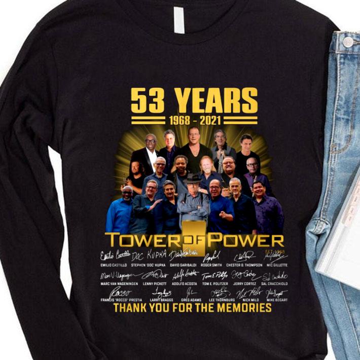 Official Tower of Power 53 years 1968-2021 signatures thank you for the memories shirt 4 Tower of Power 53 years 1968-2021 signatures thank you for the memories shirt