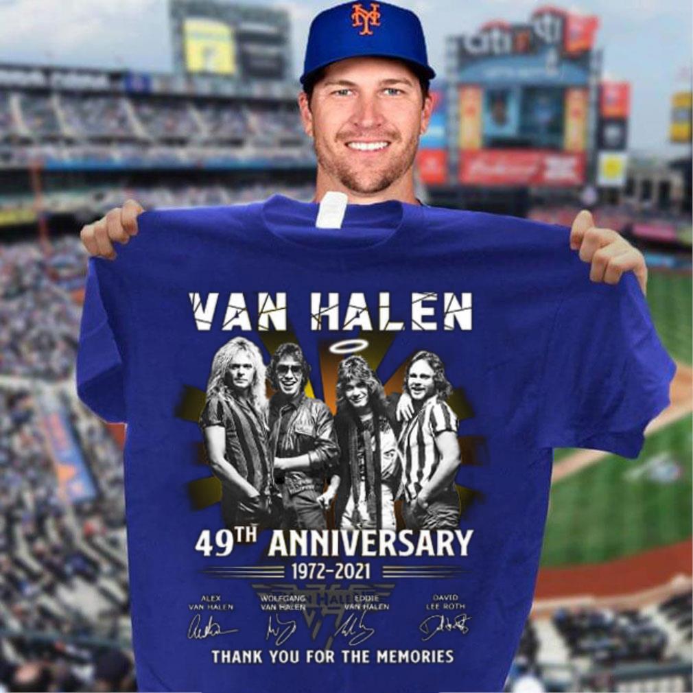 Funny Van Halen band member 49th anniversary 1972-2021 signatures thank memories shirt 3 Van Halen band member 49th anniversary 1972-2021 signatures thank memories shirt
