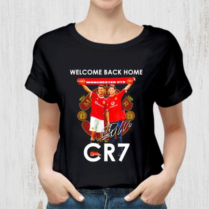 Official Welcome back home Manchester UTD CR7 Ronaldo signature shirt 2 Welcome back home Manchester UTD CR7 Ronaldo signature shirt
