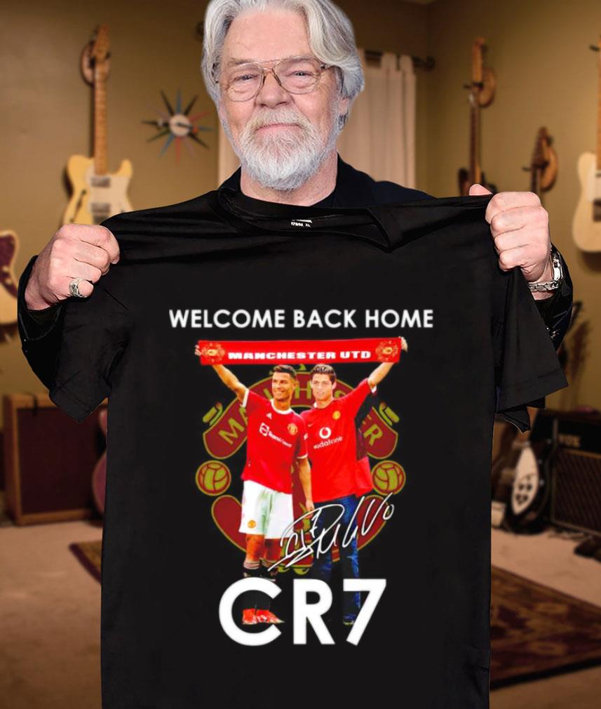 Official Welcome back home Manchester UTD CR7 Ronaldo signature shirt 3 Welcome back home Manchester UTD CR7 Ronaldo signature shirt