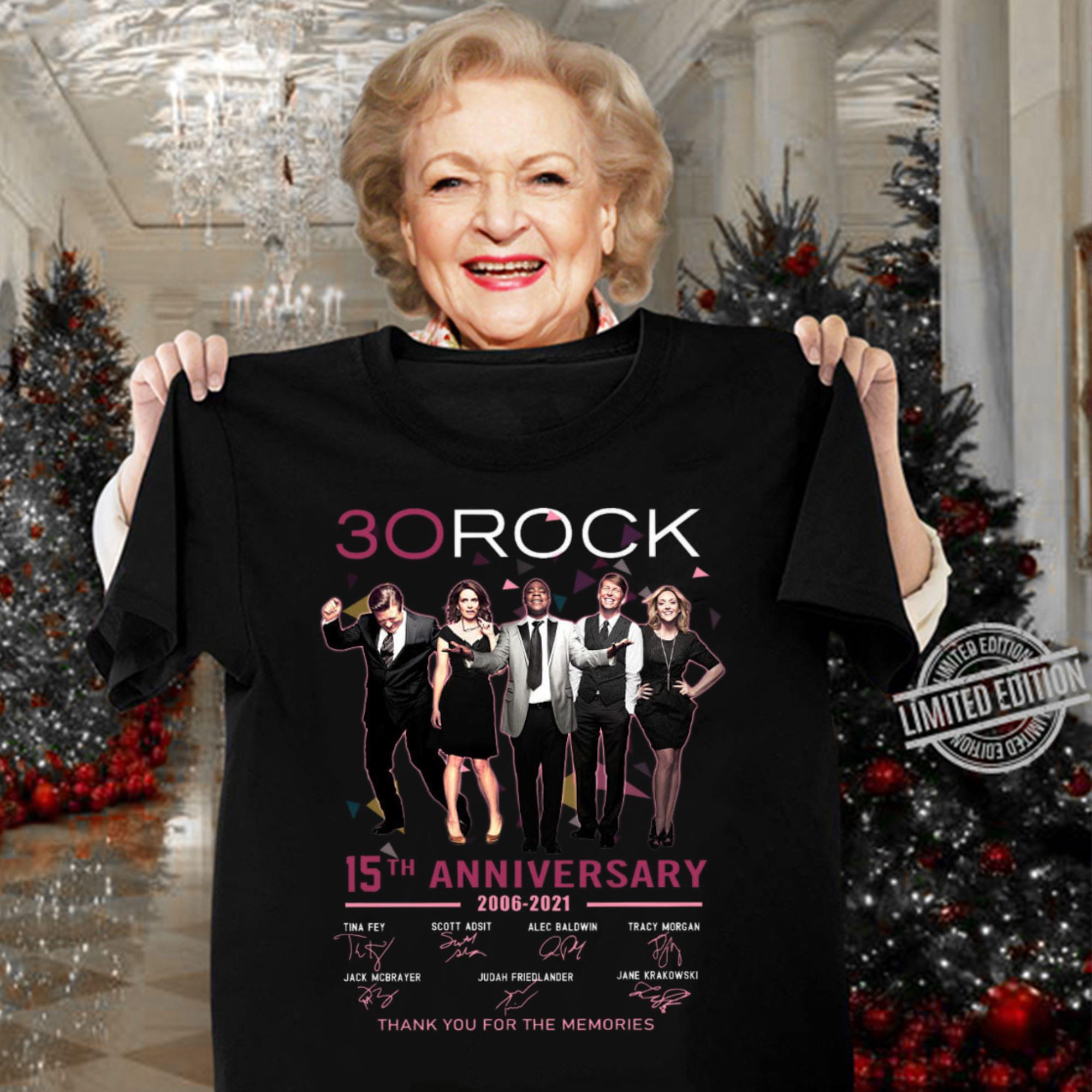 Hot 30 Rock 15th anniversary 2006-2021 thank you for the memories signatures shirt 3 30 Rock 15th anniversary 2006-2021 thank you for the memories signatures shirt